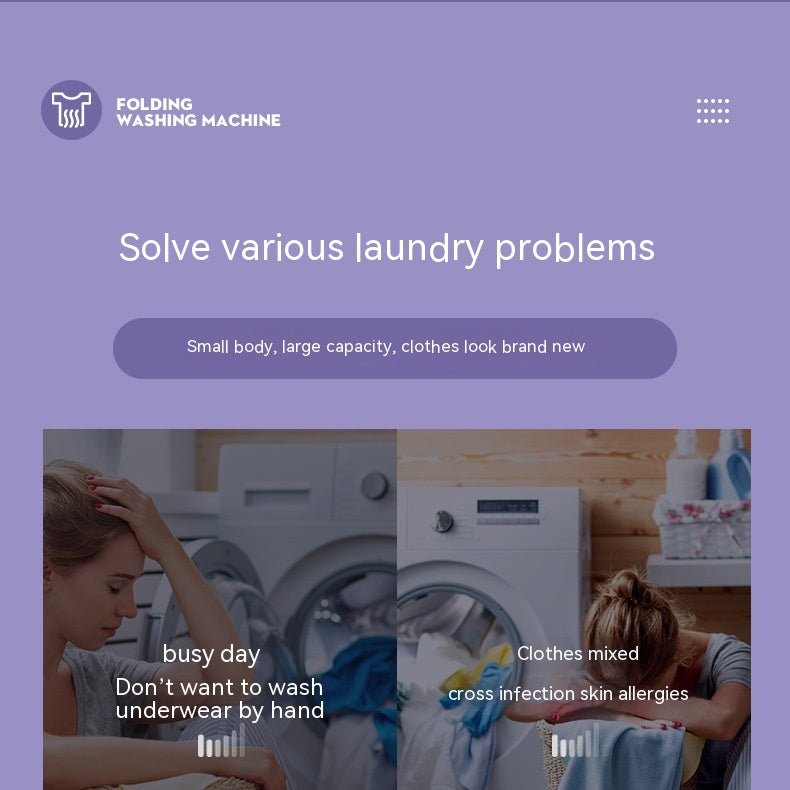 Foldable Mini Washing Machine for Small Clothes