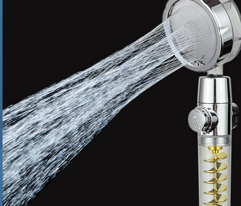 Twin-Turbo Supercharged Shower Head | High-Pressure Propeller