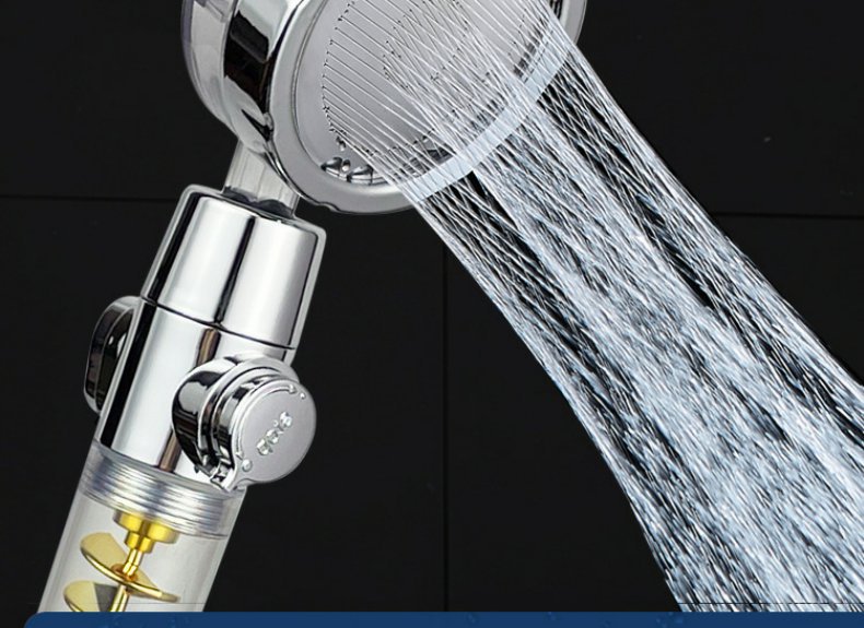 Twin-Turbo Supercharged Shower Head | High-Pressure Propeller