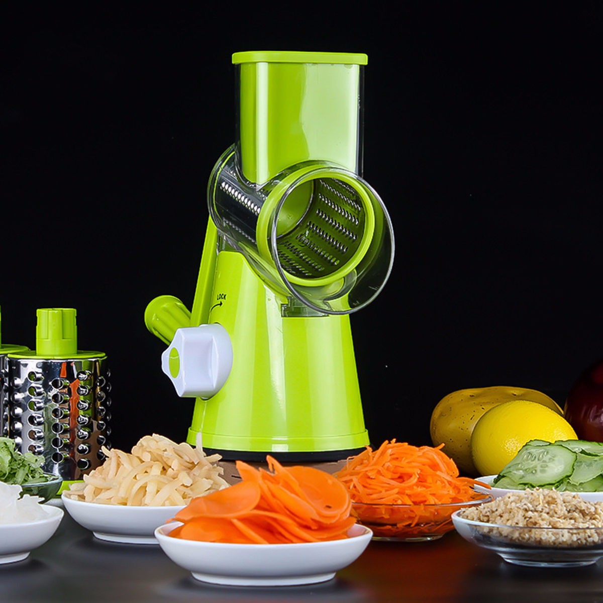 Round Mandoline Vegetable Slicer & Grater