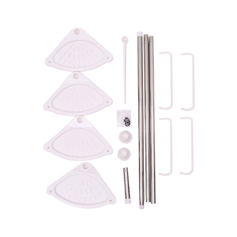 Bathroom Storage Rack Punch Free Telescoping