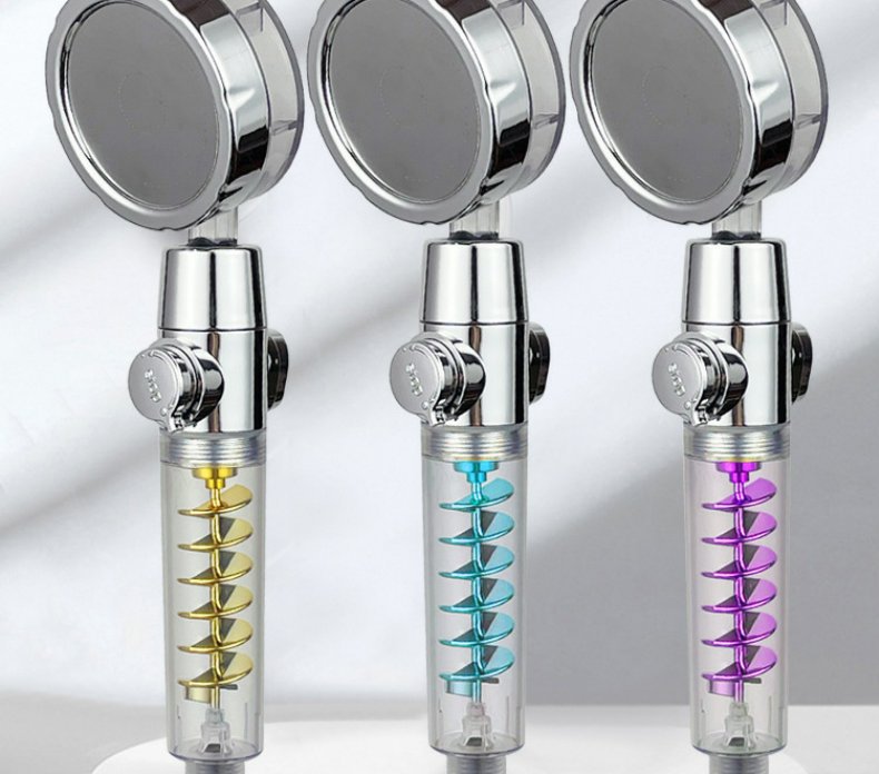 Twin-Turbo Supercharged Shower Head | High-Pressure Propeller