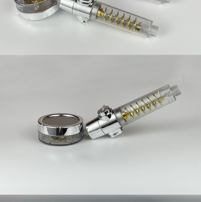 Twin-Turbo Supercharged Shower Head | High-Pressure Propeller