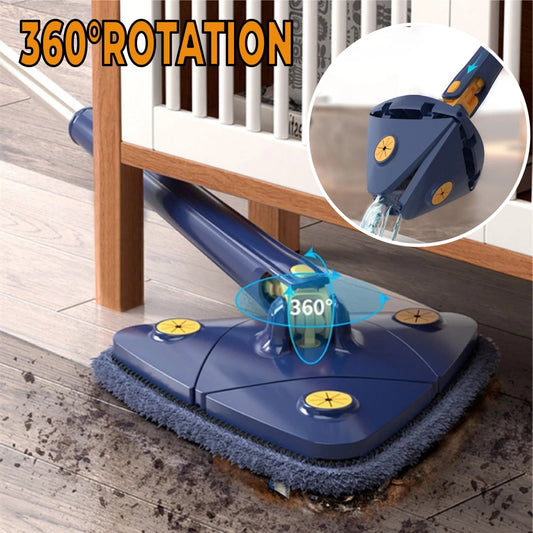 360° Rotatable Triangle Mop – Extendable Floor & Wall Cleaner