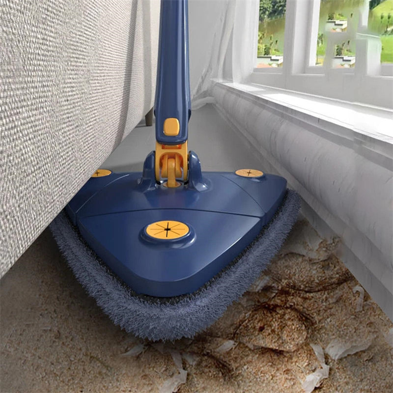 360° Rotatable Triangle Mop – Extendable Floor & Wall Cleaner